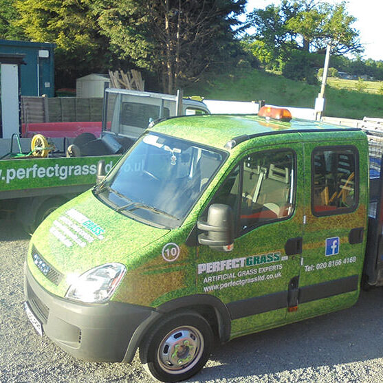 2 new artificial grass trucks