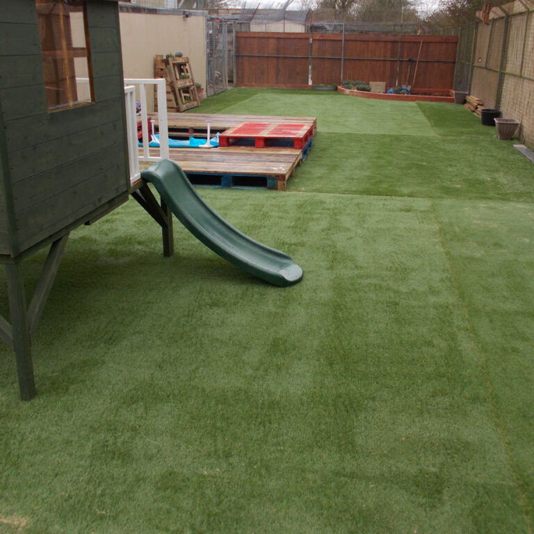 Dog run artificail turf installed at this Animal Rescue Centre