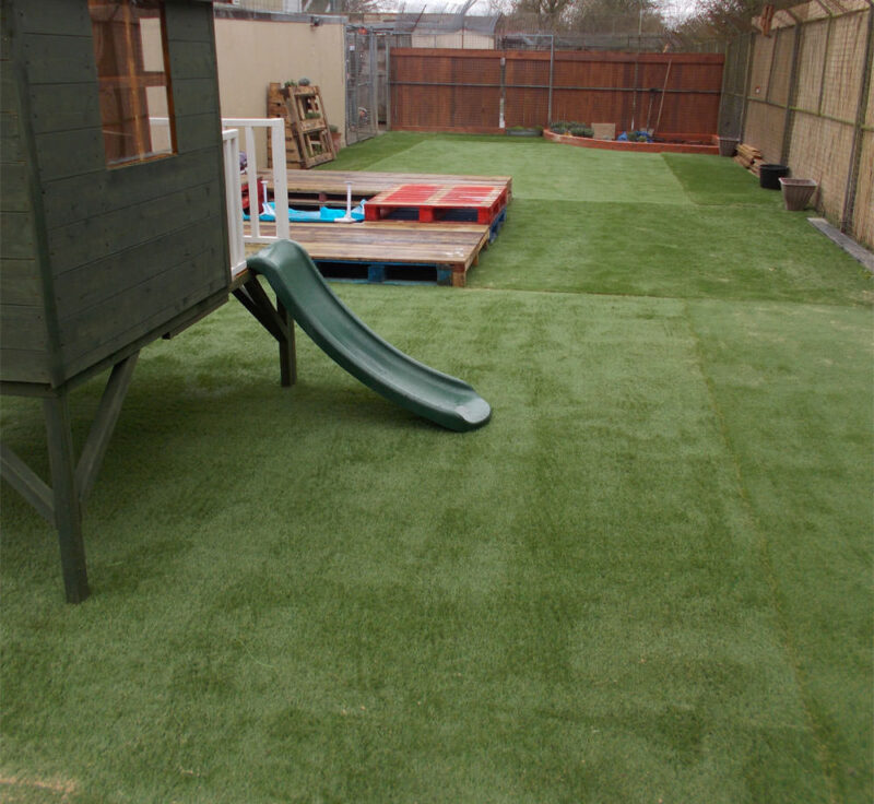 Dog run artificail turf installed at this Animal Rescue Centre