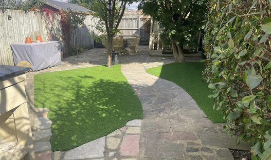 Reduced hard landscaping