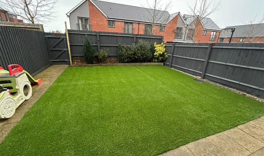 Restored lawn for football