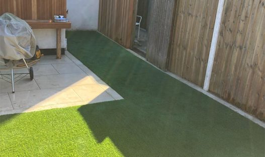 Artificial grass fitted for landscaper