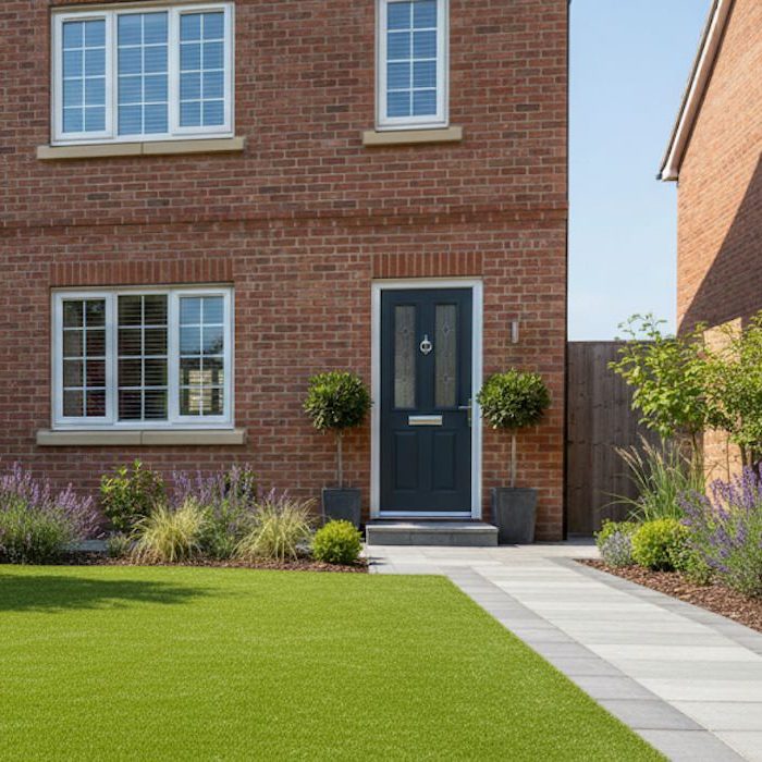 beautiful front garden lawn
