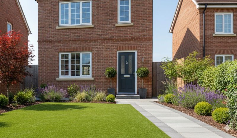 beautiful front garden lawn